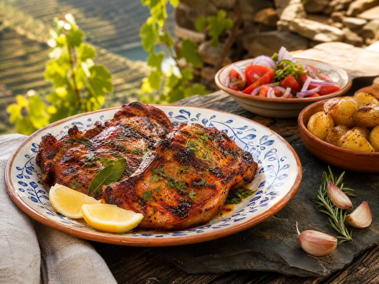 Grillattu porsas Douron tapaan